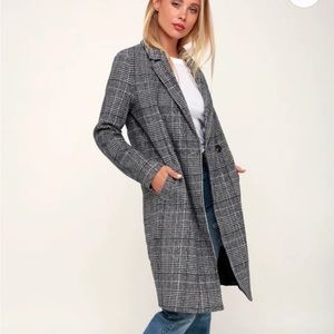 Plaid duster coat